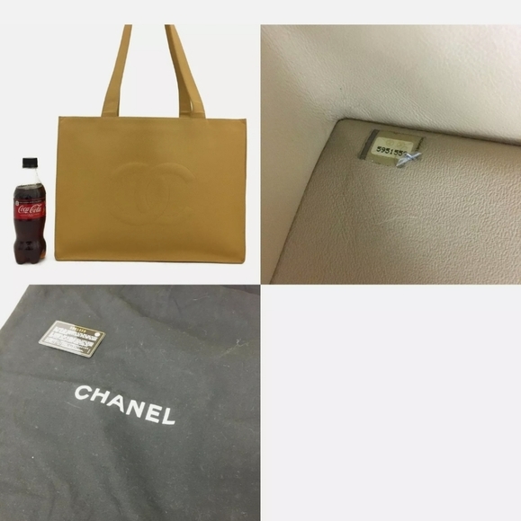 🎉🎉HP🎉🎉CHANEL Beige CC Caviar Large Tote - Picture 5 of 10